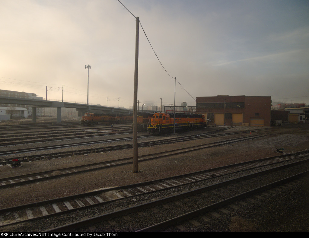 BNSF locos in the Denver yard